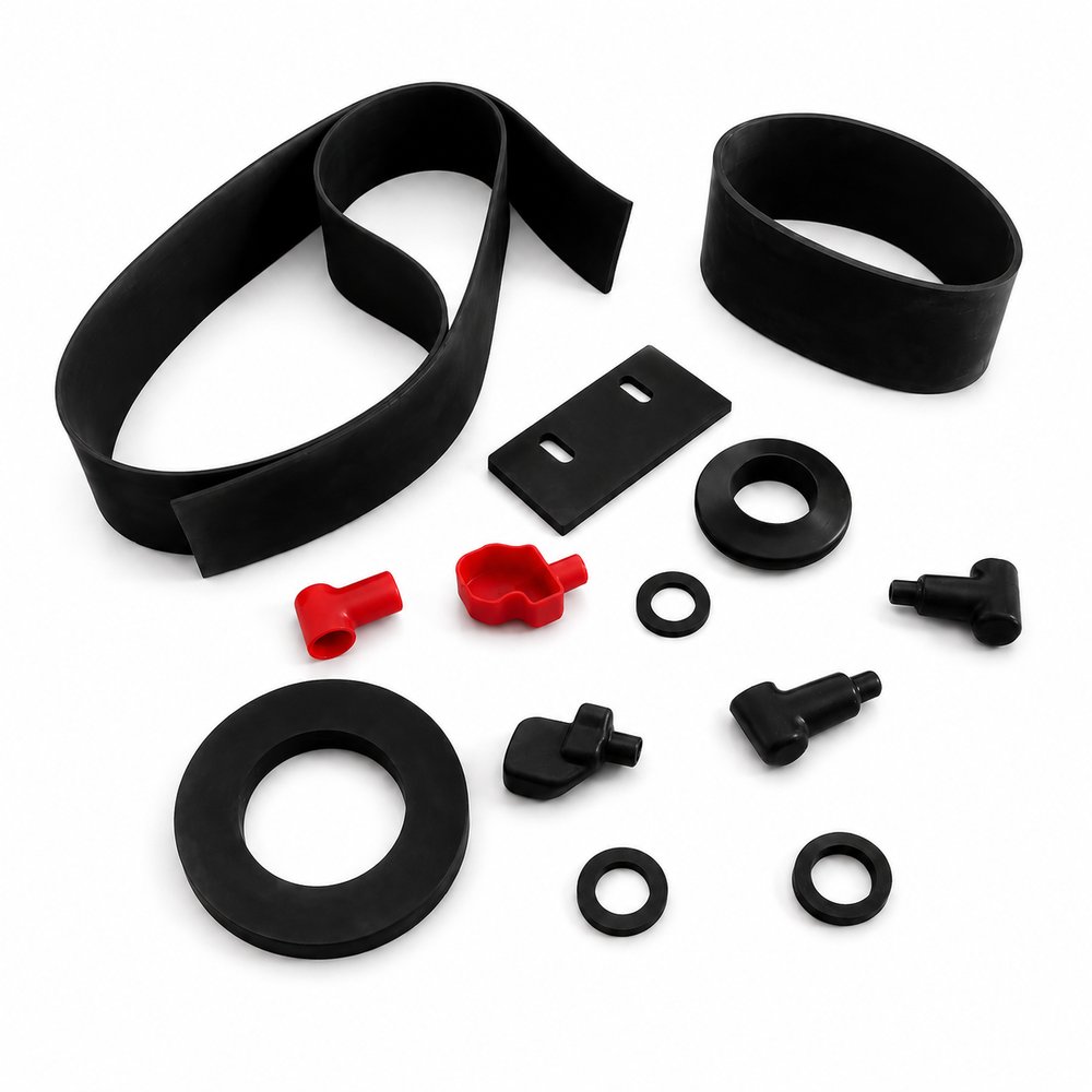 Home 28 Assorted custom rubber and EPDM parts machined by CAMP