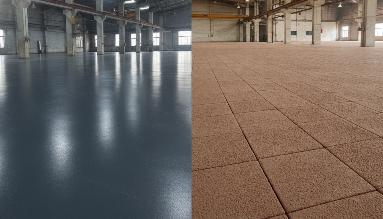 Blogs 35 Resin Flooring vs PVC Interlocking Tiles: Which is Actually Better for Your Factory?